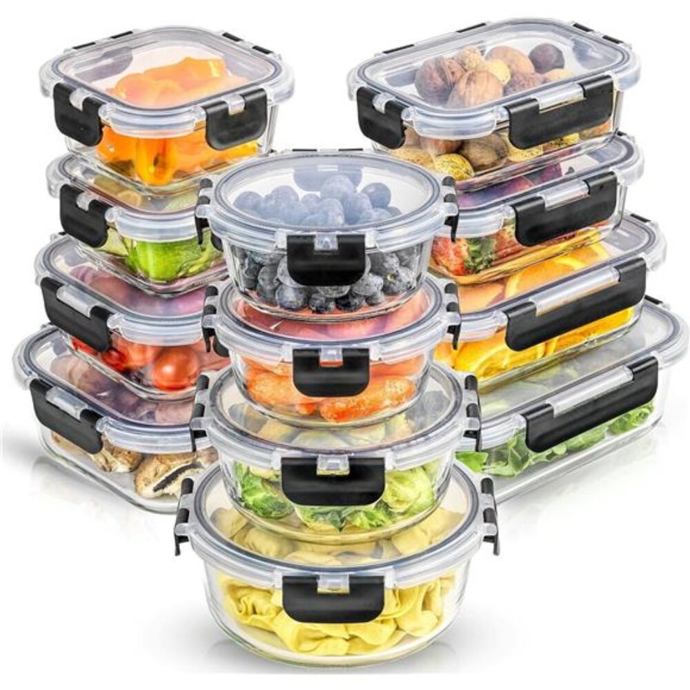 24pc(12 Airtight, Freezer Safe Food Storage Containers and 12 Lids), Pantry